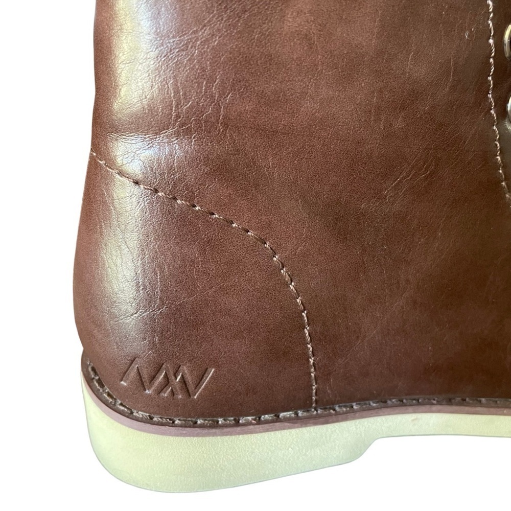 Matt & Nat Brown Potter Combat Boots Lace-Up Zip-up Design - Picture 6 of 10